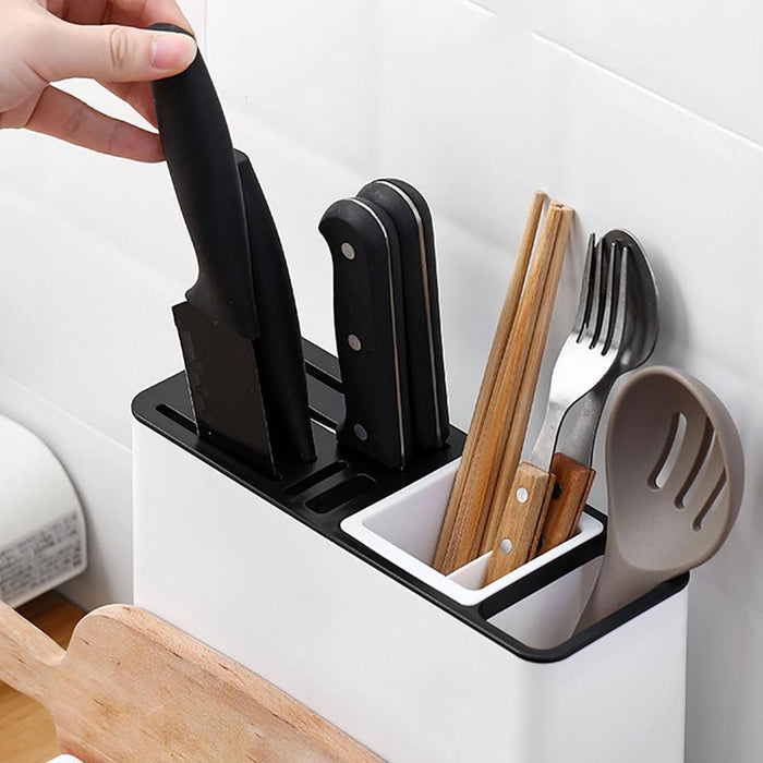 Kitchen Storage Rack – Tableware & Knife Holder Plastic Organizer