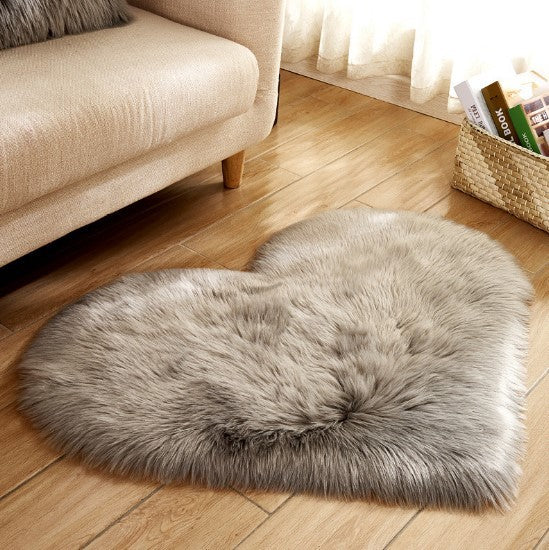 Heart Shaped Plush Rug