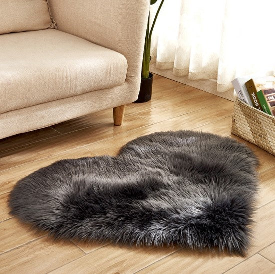 Heart Shaped Plush Rug