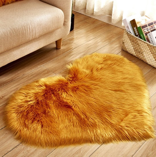 Heart Shaped Plush Rug