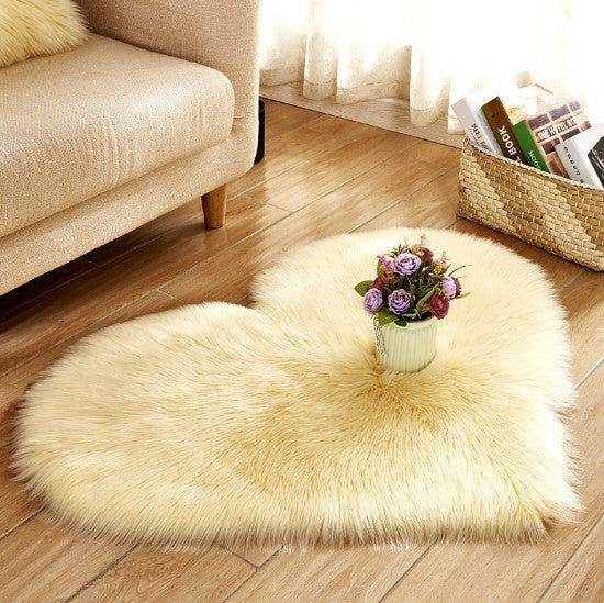 Heart Shaped Plush Rug