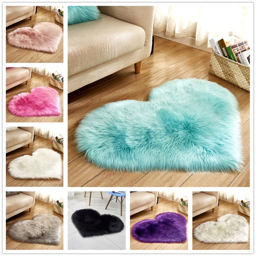 Heart Shaped Plush Rug