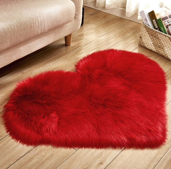 Heart Shaped Plush Rug