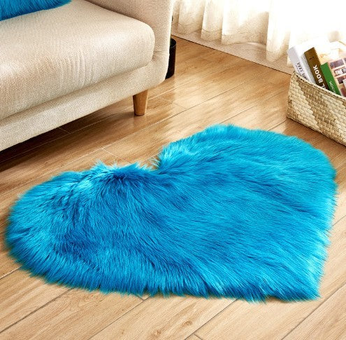 Heart Shaped Plush Rug