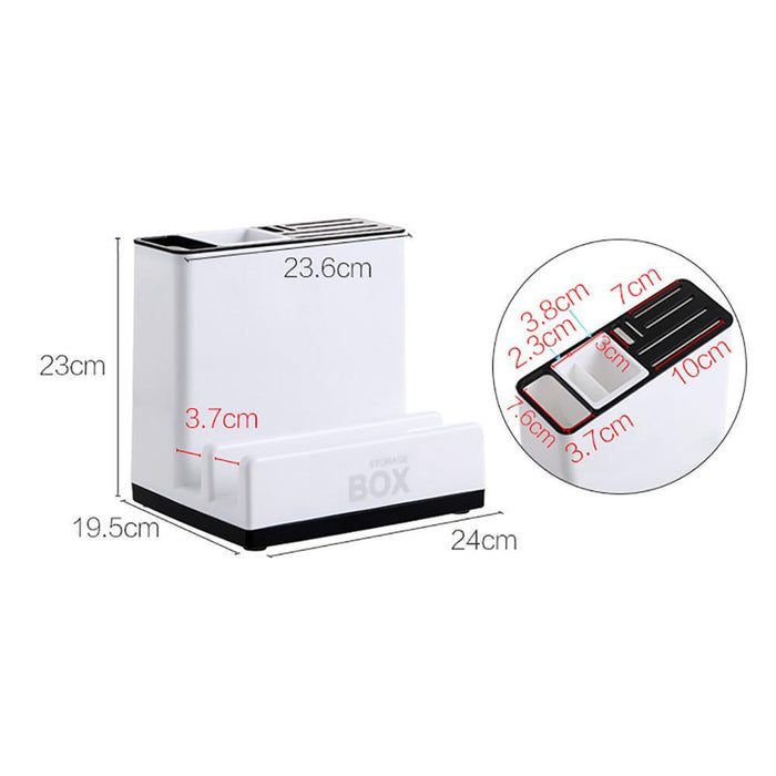 Kitchen Storage Rack – Tableware & Knife Holder Plastic Organizer