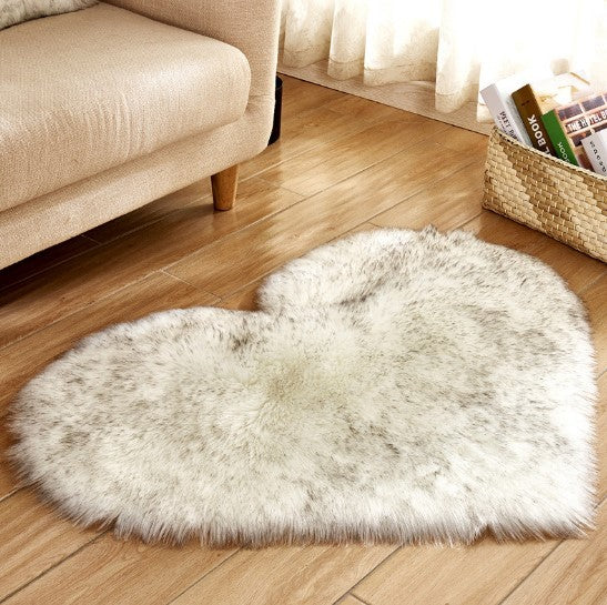 Heart Shaped Plush Rug