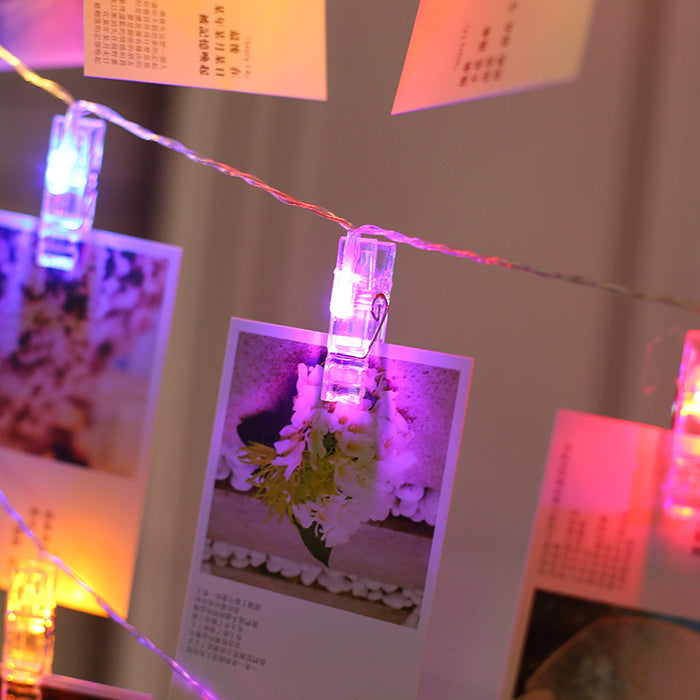 LED photo wall string lights