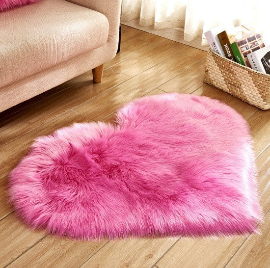 Heart Shaped Plush Rug