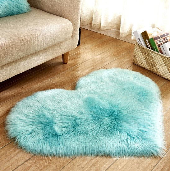 Heart Shaped Plush Rug