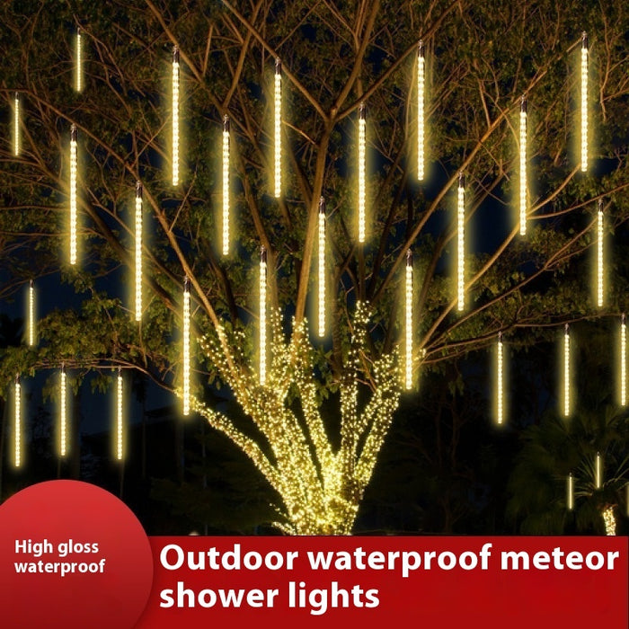 solar LED meteor shower lights
