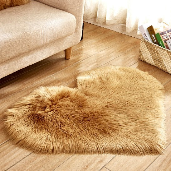 Heart Shaped Plush Rug