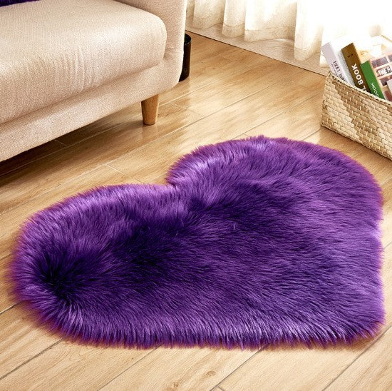 Heart Shaped Plush Rug