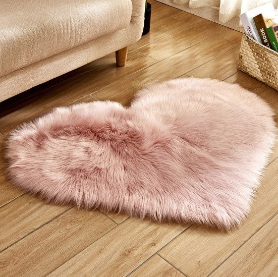 Heart Shaped Plush Rug