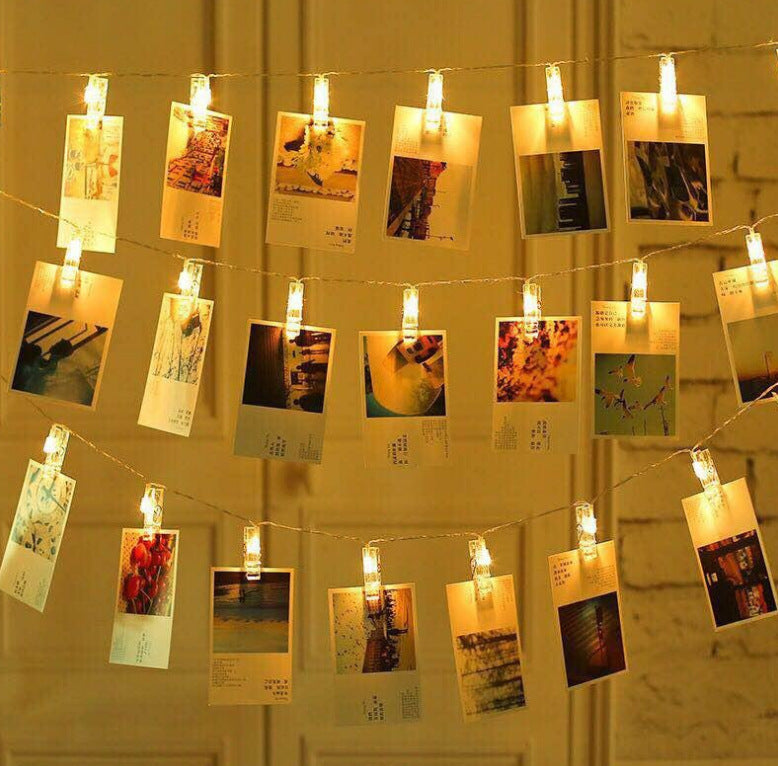 LED photo wall string lights