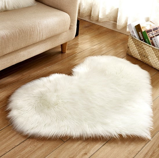 Heart Shaped Plush Rug