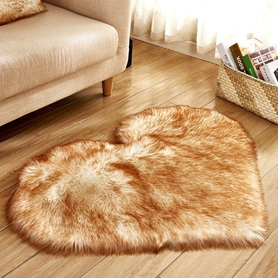 Heart Shaped Plush Rug