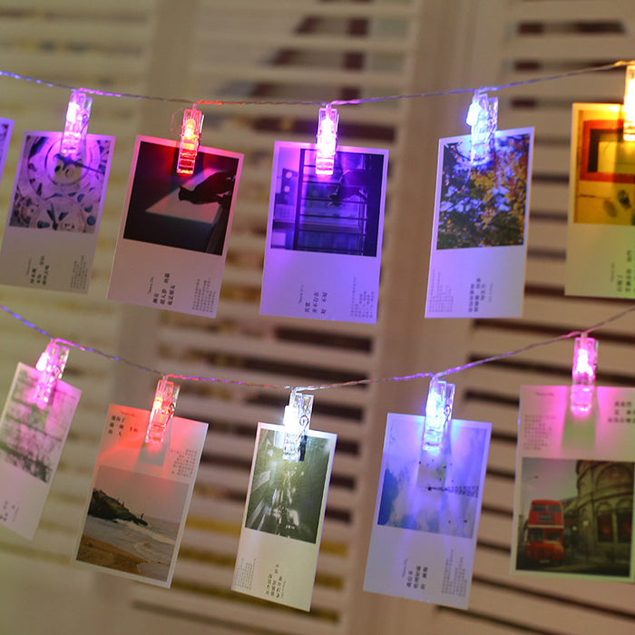 LED photo wall string lights