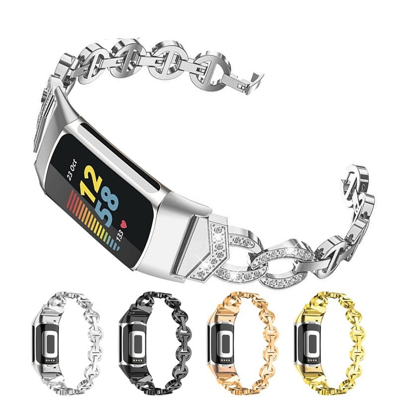 diamond embedded watch strap