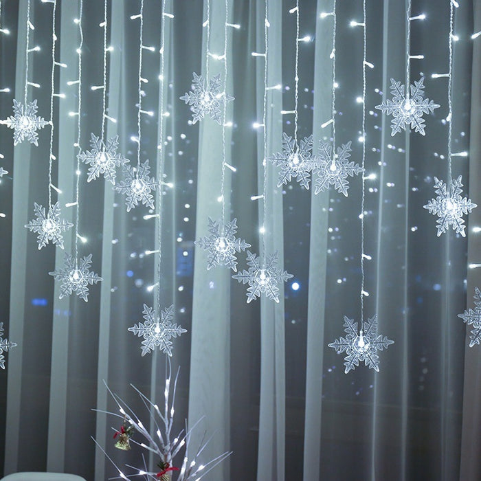 LED snowflake curtain lights