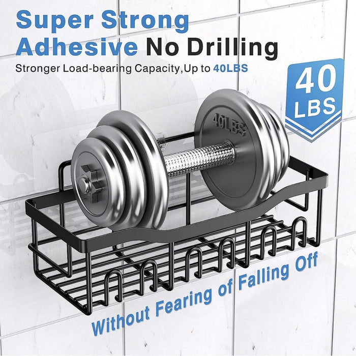 punch-free bathroom storage rack