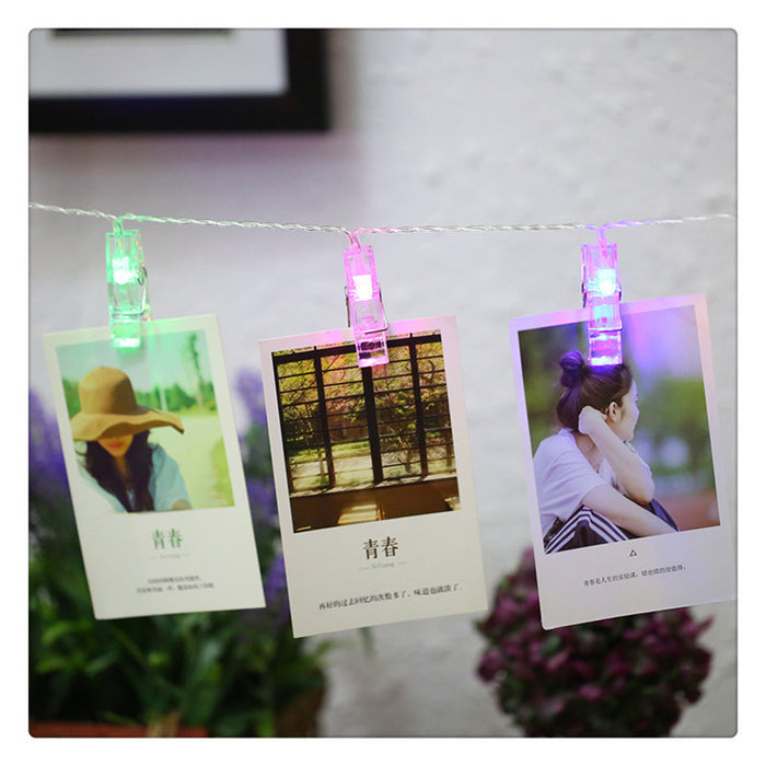 LED photo wall string lights